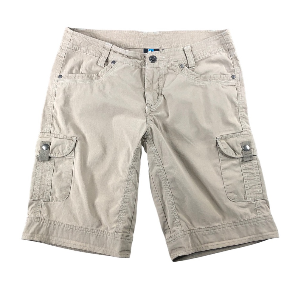 Kuhl Womens Sz8 Tan Light Weight Nylon Outdoor Hiking Shorts, Stretch, Walking